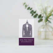 Mode Mannen Tux Gray Mannequin Stylist Visitekaartje (Staand voorkant)