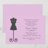 Mode Mannequin Uitnodiging (Voorkant / Achterkant)