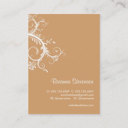 Mode Mannequin Visitekaartje (Achterkant)