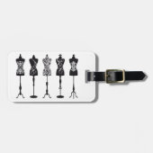  mode mannequins silhouettes bagagelabel (Voorkant horizontaal)