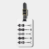  mode mannequins silhouettes bagagelabel (Voorkant verticaal)