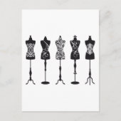  mode mannequins silhouettes briefkaart (Voorkant)