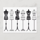  mode mannequins silhouettes briefkaart (Voorkant)
