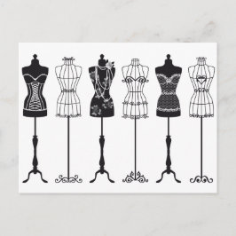  mode mannequins silhouettes briefkaart