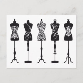  mode mannequins silhouettes briefkaart
