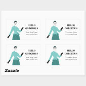 Mode Marketing Labels, online winkelverpakking Rechthoekige Sticker (Vel)