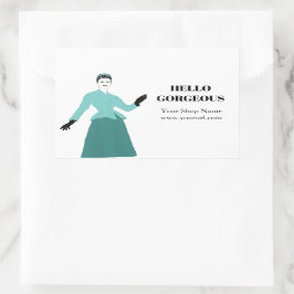 Mode Marketing Labels, online winkelverpakking Rechthoekige Sticker