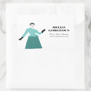 Mode Marketing Labels, online winkelverpakking Rechthoekige Sticker