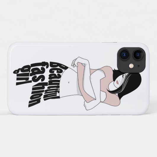 mode meisje Case-Mate iPhone case (Achterkant (horizontaal))