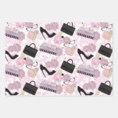 Mode Meisje Cosmetische Roze Patroon Inpakpapier Vel (Voorkant)