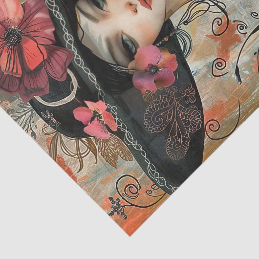  MODE MEISJE DECOUPAGE TISSUEPAPIER (Detail)