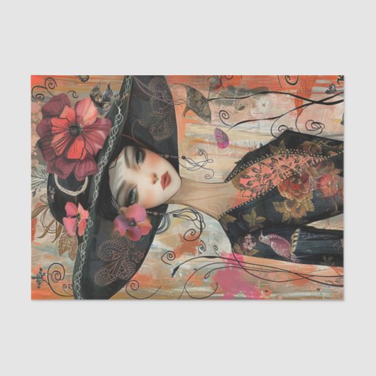 MODE MEISJE DECOUPAGE TISSUEPAPIER (Voorkant)