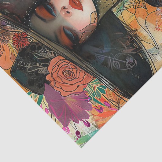  MODE MEISJE DECOUPAGE TISSUEPAPIER (Detail)