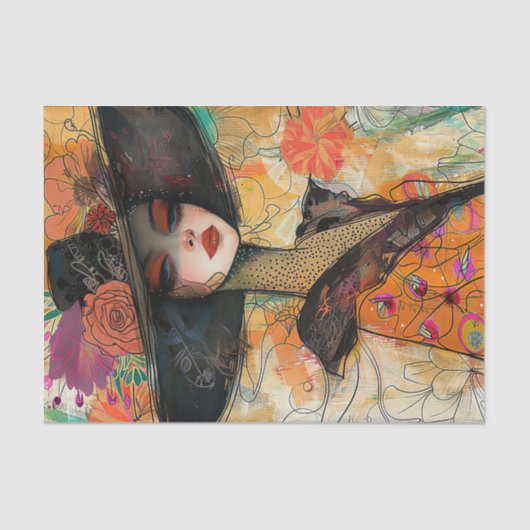  MODE MEISJE DECOUPAGE TISSUEPAPIER (Voorkant)