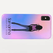 Mode Meisje Diva Blue Jeans Case-Mate iPhone Case (Achterkant (horizontaal))