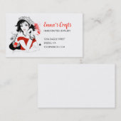 Mode Meisje in het rood Visitekaartje (Voorkant / Achterkant)