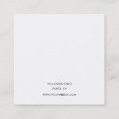 Mode meisje in rood Ketting Vierkante Visitekaartje (Achterkant)