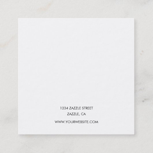 Mode meisje in rood Ketting Vierkante Visitekaartje (Achterkant)