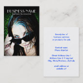 Mode meisje in zonnebril visitekaartje (Voorkant / Achterkant)