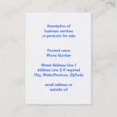 Mode meisje in zonnebril visitekaartje (Achterkant)