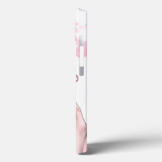 Mode meisje met lolly, roze waterverf Case-Mate iPhone case (Achterkant / Links)