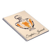 Mode meisje met parfumeflesje notitieboek (Rechterzijde)