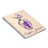 Mode meisje met parfumeflesje notitieboek (Rechterzijde)