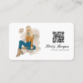 Mode Meisje QR Code Selfie Visitekaartje (Voorkant)
