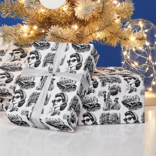  Mode Meisje Tekening Cadeaupapier (Feestdagen)