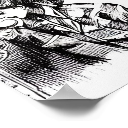 Mode Meisje Tekening Poster (Hoek)