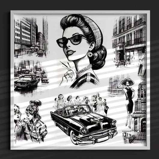 Mode Meisje Tekening Poster