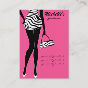 Mode meisje visitekaartje ontwerp