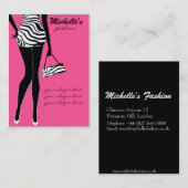 Mode meisje visitekaartje ontwerp (Voorkant / Achterkant)