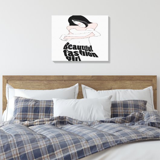 Mode meisjes canvas afdruk (Insitu (Slaapkamer))