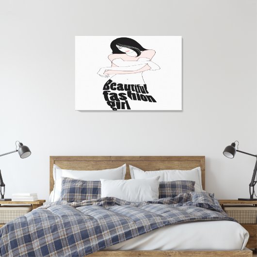 Mode meisjes canvas afdruk (Insitu (Slaapkamer))