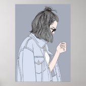 Mode meisjes die moderne kleren dragen poster (Voorkant)