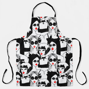 Mode meisjes, model, zonnebril,  patroon. schort