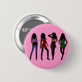 Mode meisjes Modellen met Silhouette Buttonnen Ronde Button 5,7 Cm (Voorkant /achterkant)