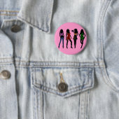 Mode meisjes Modellen met Silhouette Buttonnen Ronde Button 5,7 Cm (In situ)