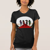 Mode Meisjes Modellen op Rode Tapijt Vrouwen T-Shi T-shirt (Voorkant)
