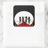 Mode Meisjes op de Rode Carpet Square Stickers (Tas)