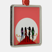 Mode meisjes Rode tapijt Roze aangepaste Ornamente Metalen Ornament (Rechts)