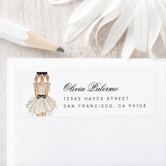 Mode Meisjesadreslabel Etiket (Insitu)