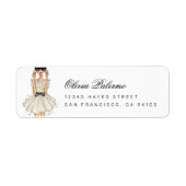 Mode Meisjesadreslabel Etiket (Voorkant)