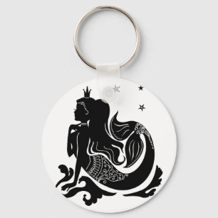 Mode Mermaid stijlvolle trendy illustratie Sleutelhanger