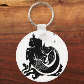 Mode Mermaid stijlvolle trendy illustratie Sleutelhanger (Voorkant)