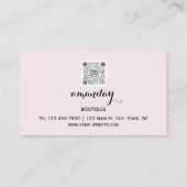 Mode met kledinggevaar Winkelen QR-Logo Roos Visitekaartje (Achterkant)