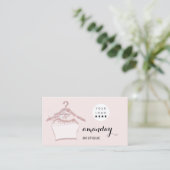 Mode met kledinggevaar Winkelen QR-Logo Roos Visitekaartje (Staand voorkant)