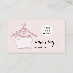 Mode met kledinggevaar Winkelen QR-Logo Roos Visitekaartje