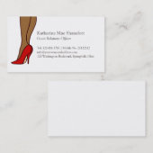 Mode met roodhoge hoogte Stiletto Visitekaartje (Voorkant / Achterkant)